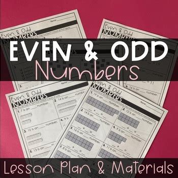 even and odd numbers lesson plan|Lesson Plan: Identifying Odd and Even Numbers: Skip Counting.